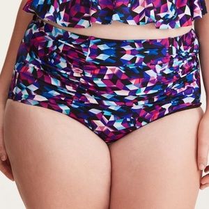 Torrid GEO PRINT HIGH WAIST SWIM BOTTOM